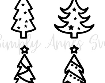 Christmas Tree SVG Bundle, Cricut Silhouette Cut File (Digital Download)