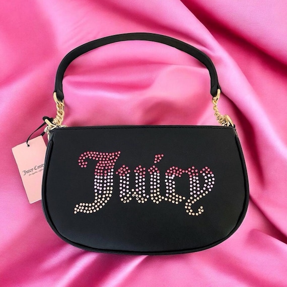 Juicy Couture Black Licorice With Rhinestone Logo Be Classic Juicy Couture Black Licorice With Rhinestone Logo Be Classic