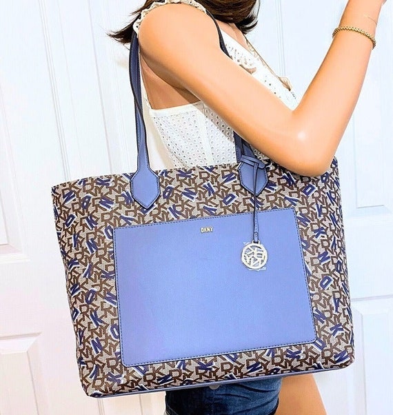 DKNY Donna Karen Signature Monogram Large Shoulder Tote Bag  display picture 2