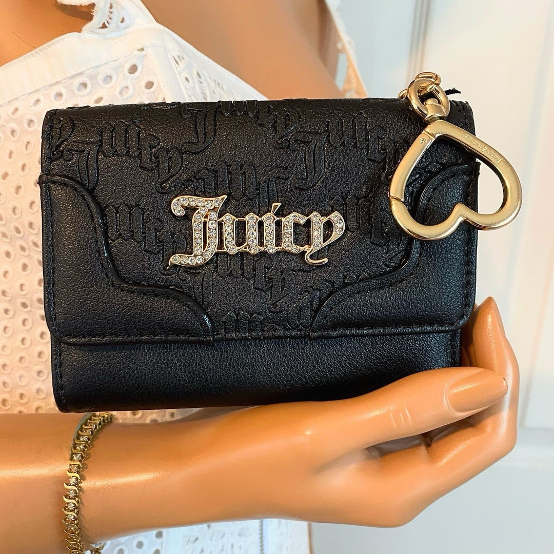 Juicy Couture Double Sided Trifold Bag or Backpack Goth Heart Hang