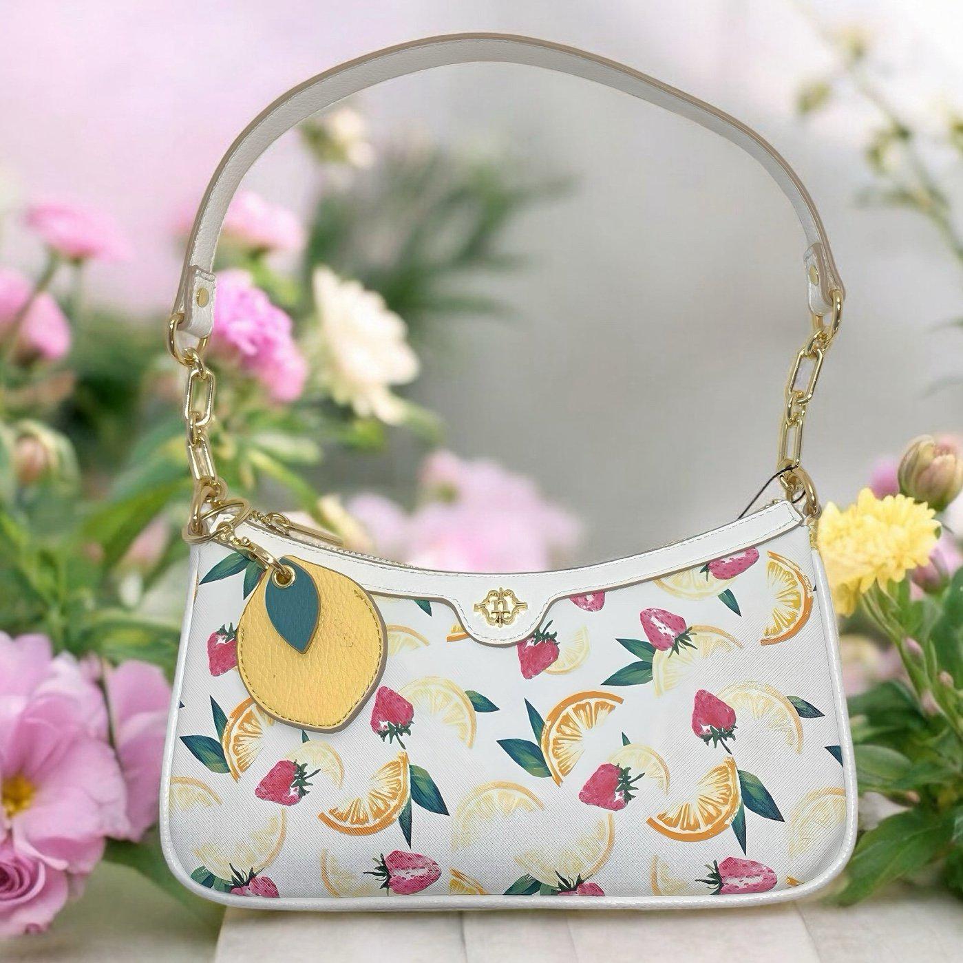 Nanette Lepore Juicy Fruit Slice Handbag With Lemon Keychain