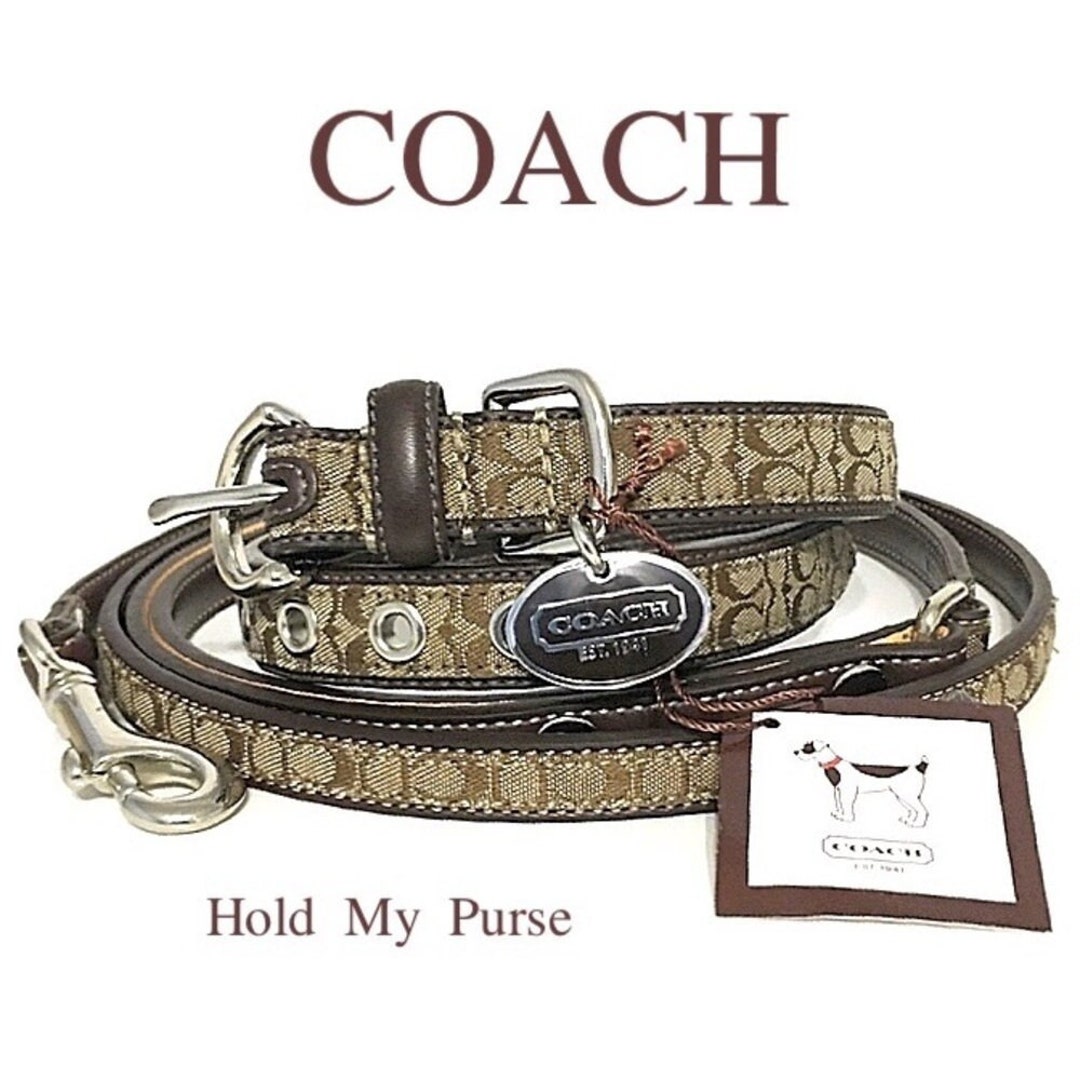 Coach Outlet Coach Dog Collar Medium Vintage Coach Signature C