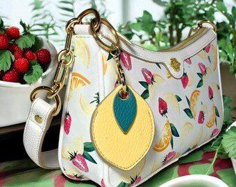 Nanette Lepore Juicy Fruit Slice Handbag With Lemon Keychain