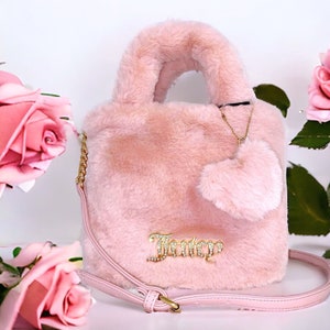 Pink fluffy bags hotsell