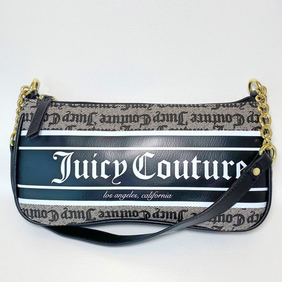 Juicy Couture Black Beige A Little Piece Of Heart Flap Cellie Women Handbags  | eBay