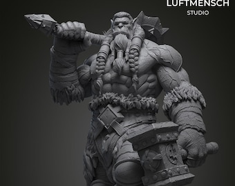 TDC Arts: Thrall Premium Figure and 12k Resin print - Jailer - World of Warcraft - Miniatures - Figure - Horde - Orc