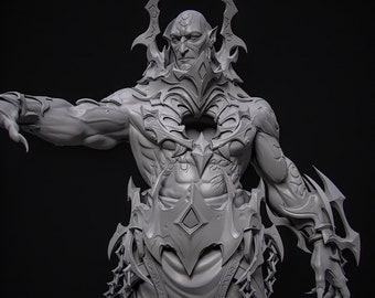 TDC Arts: Zovaal the Jailer Premium Figure and 12k Resin print - Jailer - World of Warcraft - Miniatures - Figure - Collection