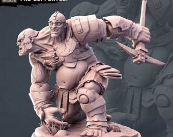 Giants Ettin| Artisan Guild | 32mm | Tabletop Gaming | RPG | D&D | 3D Printed Miniature | no colored