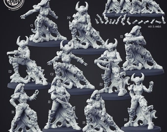 Xhia Ragerunner Demon Hunters and Bases | Artisan Guild | 32mm | Table Top Gaming | RPG | D&D | 3D Printed Miniature | no colored
