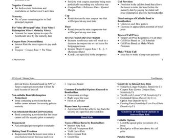 CFA Fixed Income CFA Level 1 Exam 2026 Chartered Financial Analyst CFA Program Revision Notes