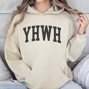 YHWH Unisex Hooded Sweatshirt, Yahweh Hoodie, Gift for Christian, Christian Aesthetic Apparel, Spiritual Gift, Worship Apparel, YHWH Gift