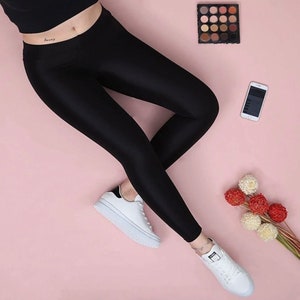 Black Disco High Waisted Leggings