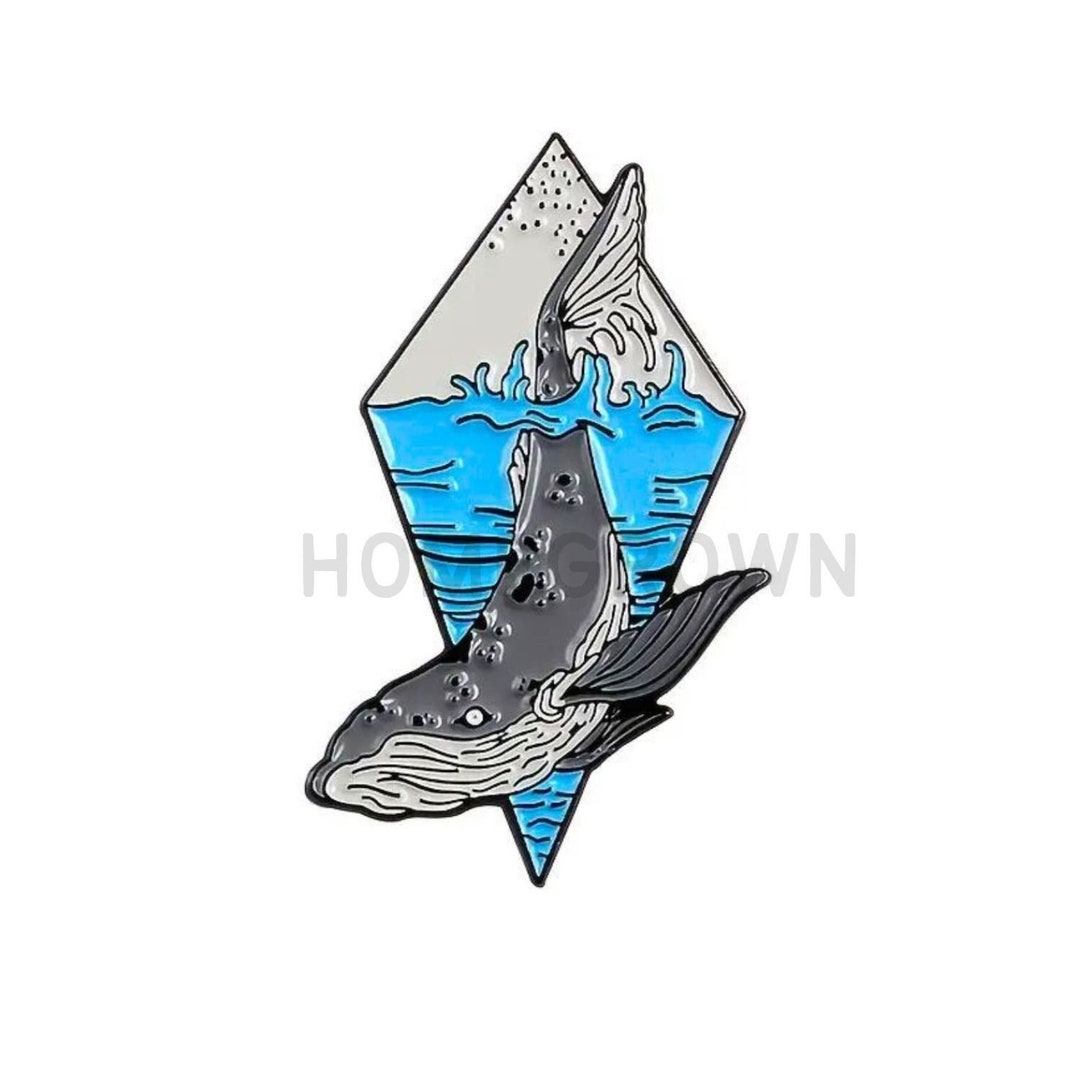 Whale Ocean Enamel Pin Marine Life Gifts Gift for Friends Etsy