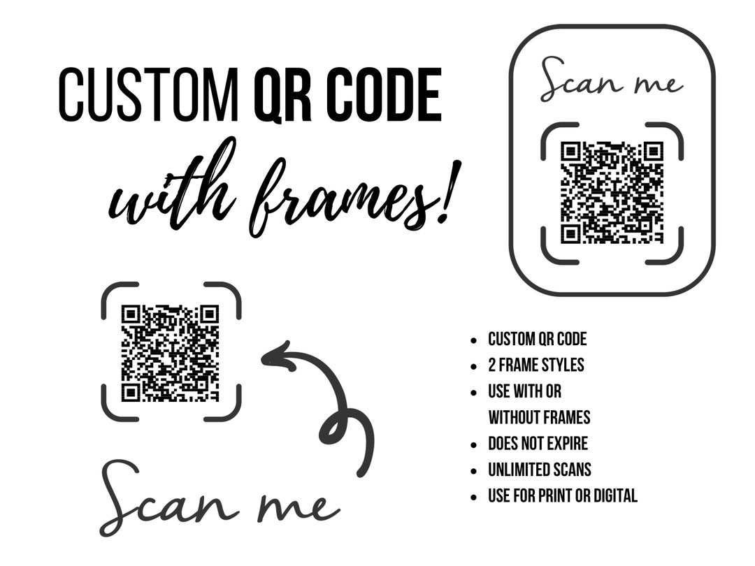Custom QR Code & Two Frame Styles | Download | Link to Any Destination ...