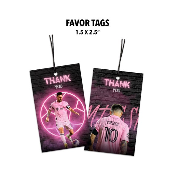 Messi Happy Birthday Favor Tags - Only includes the Favor Tags - For matching products see links in description