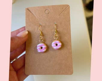 Doughnut Earrings | Polymer Clay Earrings | Dangle Earrings | Stud Earrings