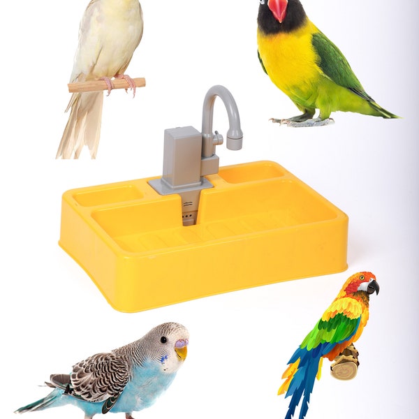 Bird Feeder Bird Shower Bird Bath for Parrots and Budgies Bathub Bird Toy