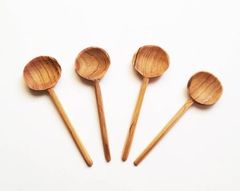 Olive Wood Coffee Spoons | Set of 4