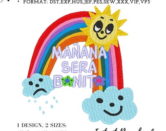 Karol G Album Tomorrow will be nice Machine Embroidery Design - cute, flower, rainbow, colourfull, bichota, concert, her gift. size 4x4 5x7