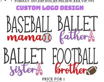 Honkbal mama machine borduurwerk ontwerp - Aangepaste sport, honkbal zus, speldag, voetbal mama, vader, broer, sweatshirt, pes, dts