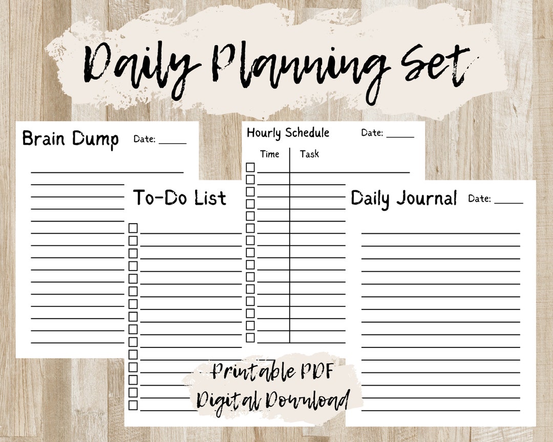 Daily Planning Set - Etsy