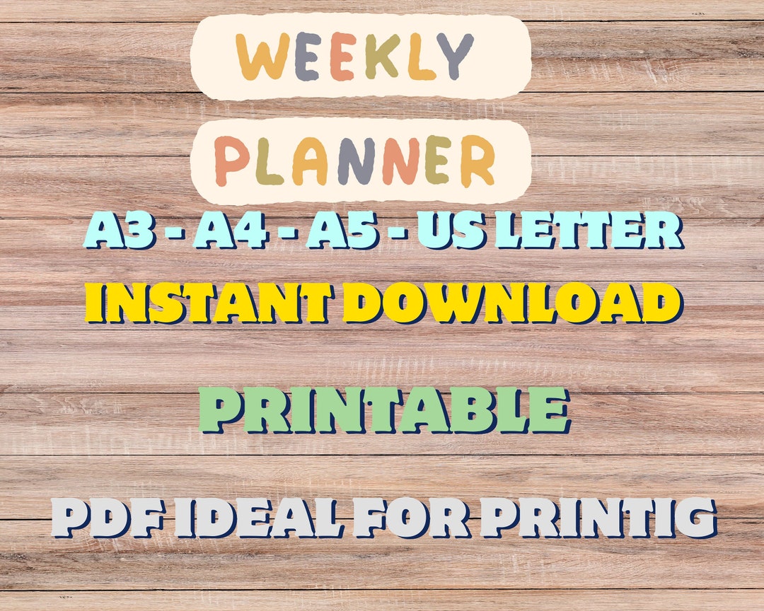 weekly-routine-planner-printable-planner-downloadable-etsy