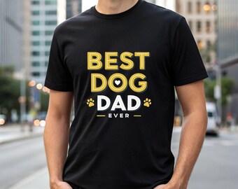 Best Dog Dad T-Shirt: Paw Print Design
