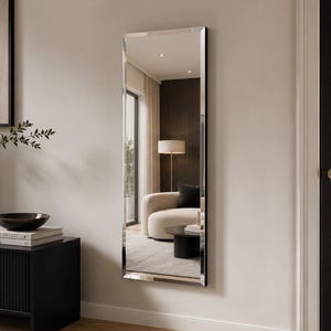 Venetian Wall Mirror Portrait or Landscape Bevelled Glass Modern Rectangle 122x46cm