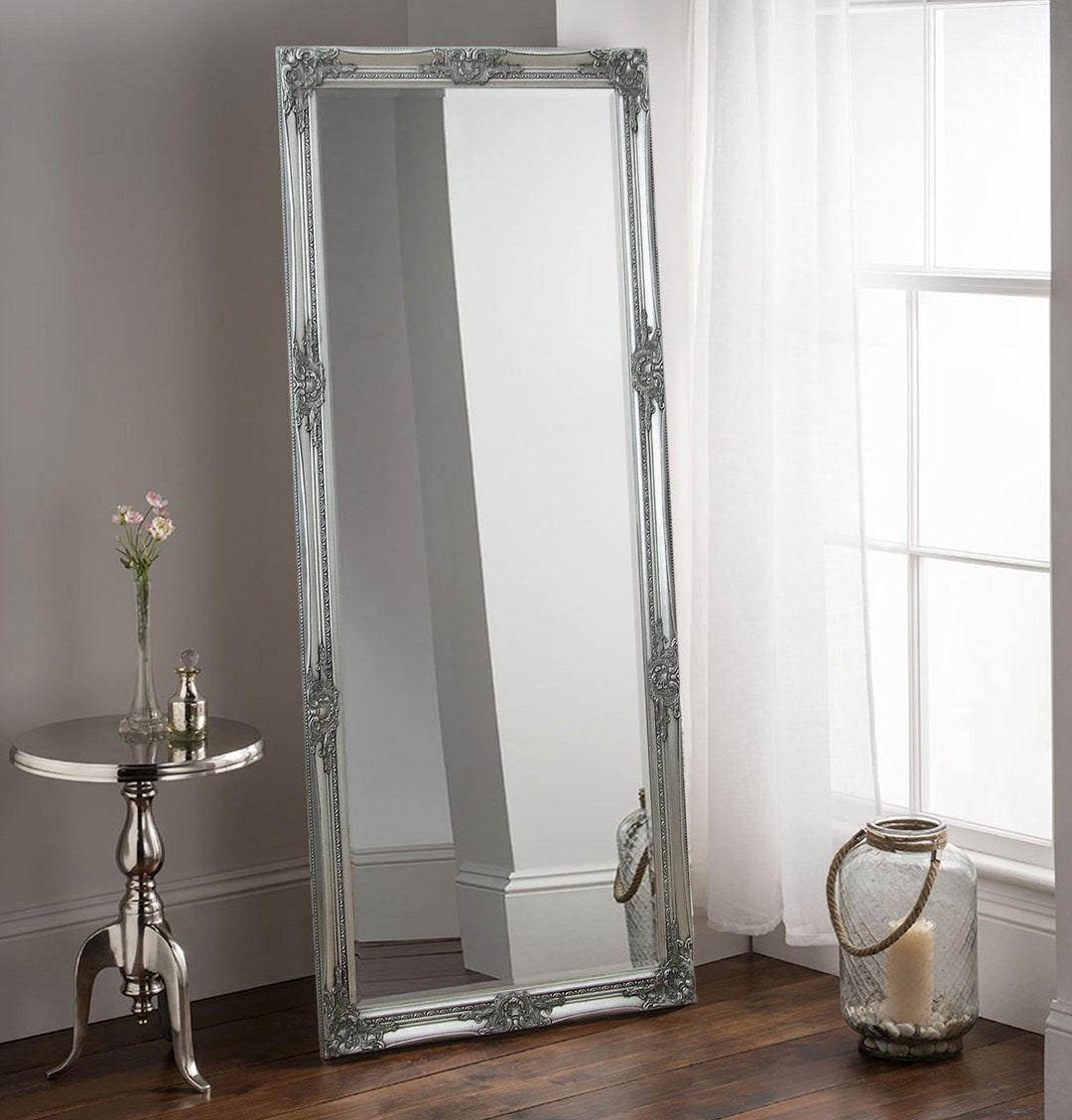 Isabella Full Length Shabby Chic Leaner Wall Floor Mirror 163cm X 72cm