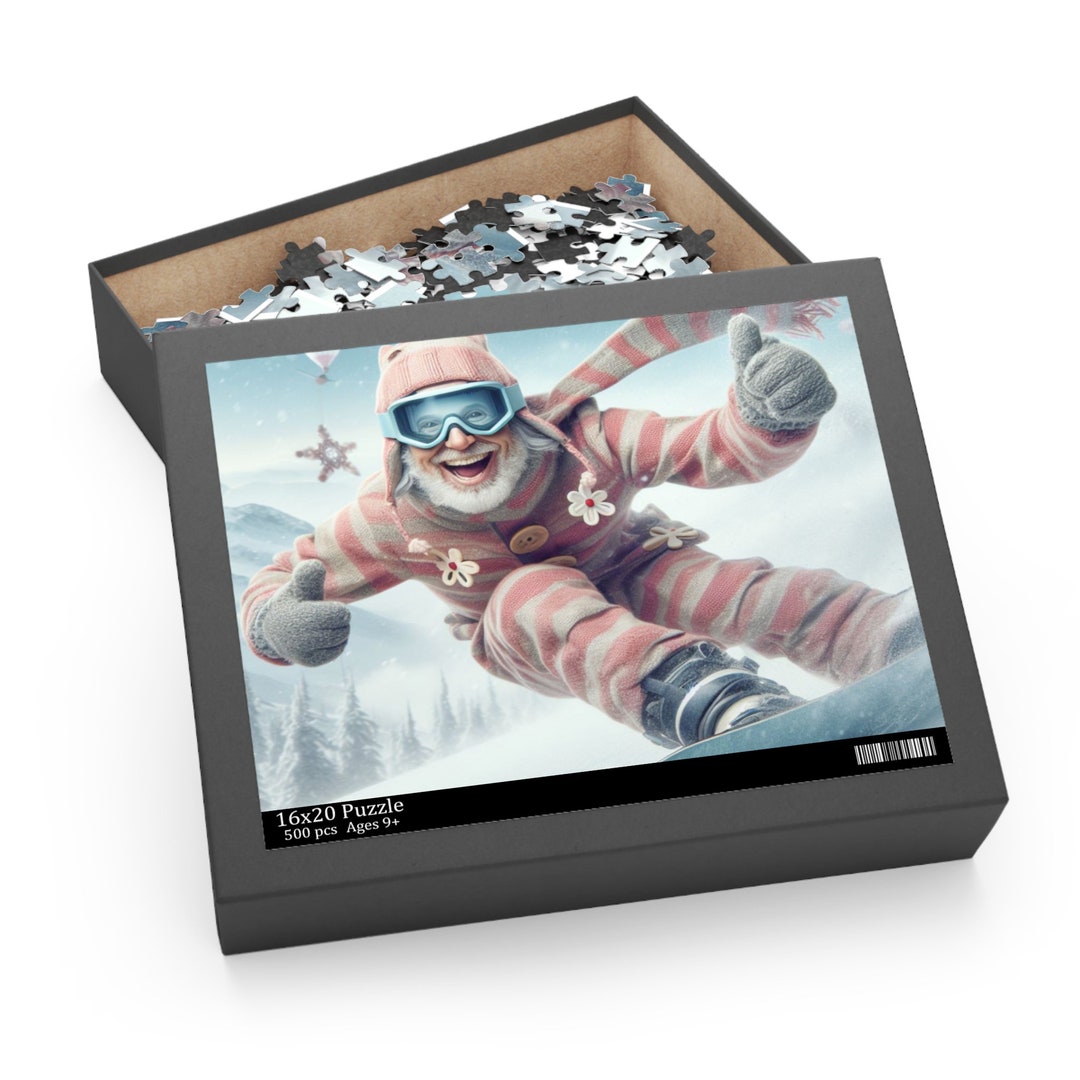 Jigsaw Puzzle Powder Adventure A Thrilling Challenge for Snowboarders