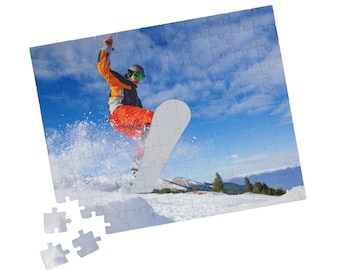 Thrilling Snowboarder Puzzle | 110-Piece Jigsaw Game for Ski Enthusiasts & Family Fun | Winter Theme Gift