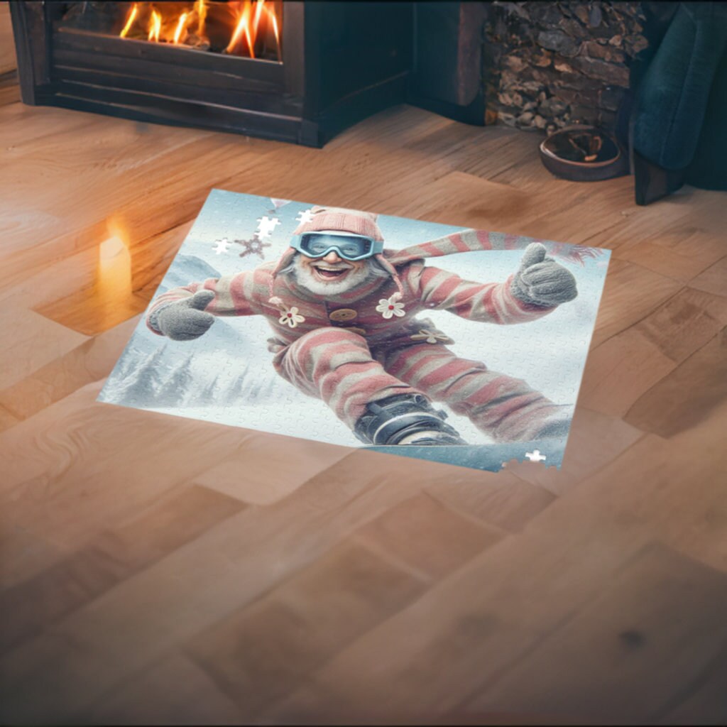 Jigsaw Puzzle Powder Adventure A Thrilling Challenge for Snowboarders