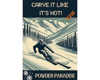 Vintage Ski Poster: Alpine Art Print, Winter Home Decor, Wall Art