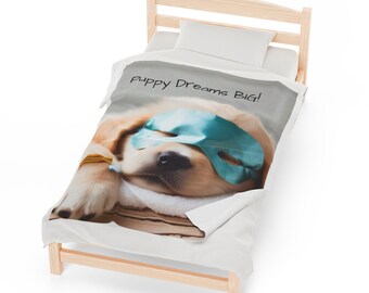 Soft Puppy Blanket for Cozy Dreams: Dog Lover Decorative & Functional Accent Throw