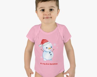 Christmas Onesie for Baby Born in 2024! Newborn Keepsake I Infant Bodysuit - Perfect Holiday Gift for Newborns and Babies. Shop now!