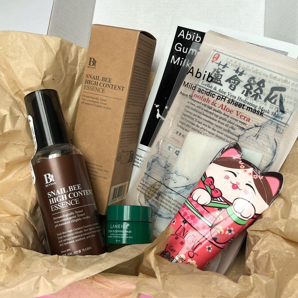 SCATOLA PER LA CURA DELLA PELLE IDRATANTE: confezione regalo coreana K-Beauty per la cura della pelle asiatica (regalo perfetto per Natale/compleanno, set per la cura di sé e coccole)