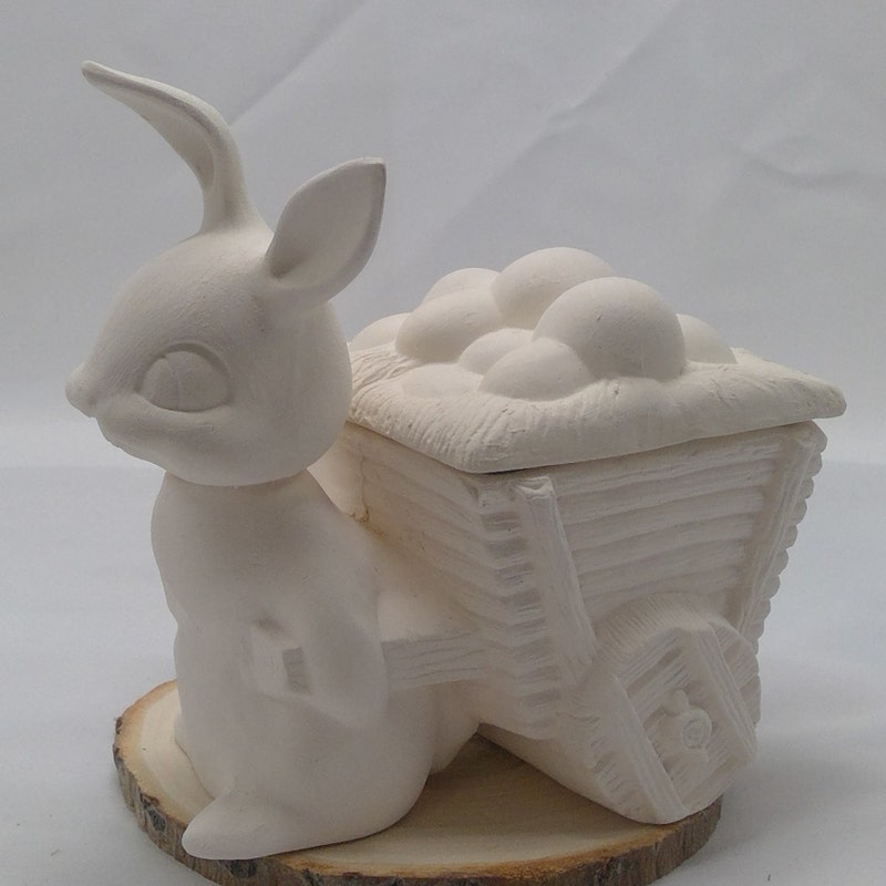 Statue Barney Le Dinosaure En Biscuit à Peindre - Ready To Paint Bisque - Fait Main - Neuf