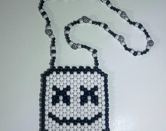 EDM Kandi Halskette - Marshmello Perlen handgefertigte Kunst