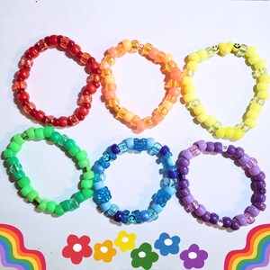 paquete de singles kandi arcoiris