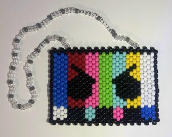 EDM Kandi Halskette - Kaum Alive Perlen handgefertigte Kunst