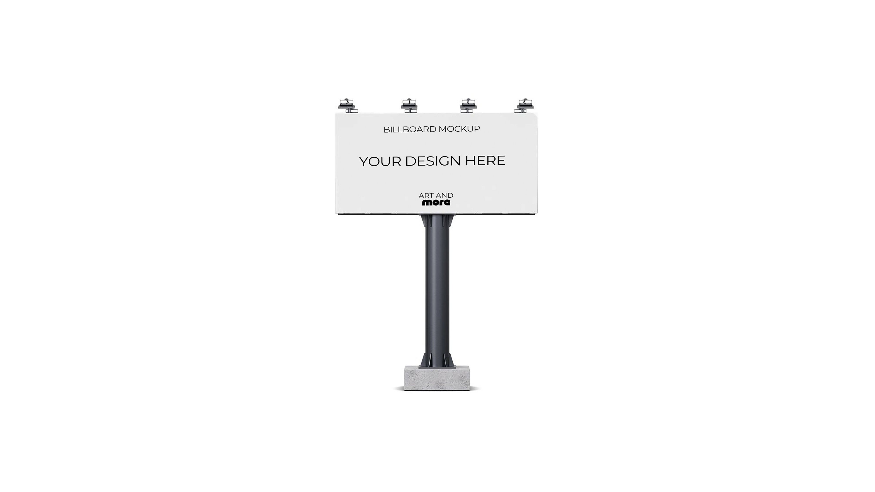 Billboard Mockup: Vector Sign, Poster Frame