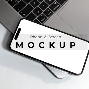 iPhone Screen Mockup: PSD Smart Object, App & Social Media (Digital Download)