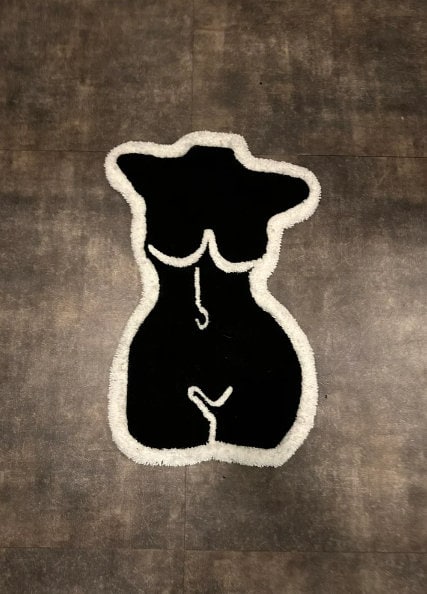 Woman Body Rug - Sexy Tufted Rug - Gift for handmade rug