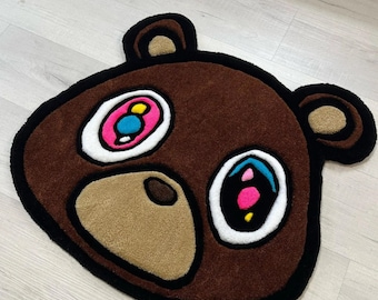 Kanye west tufted Graduation bear custom rug customized gift Anti Skid rug
