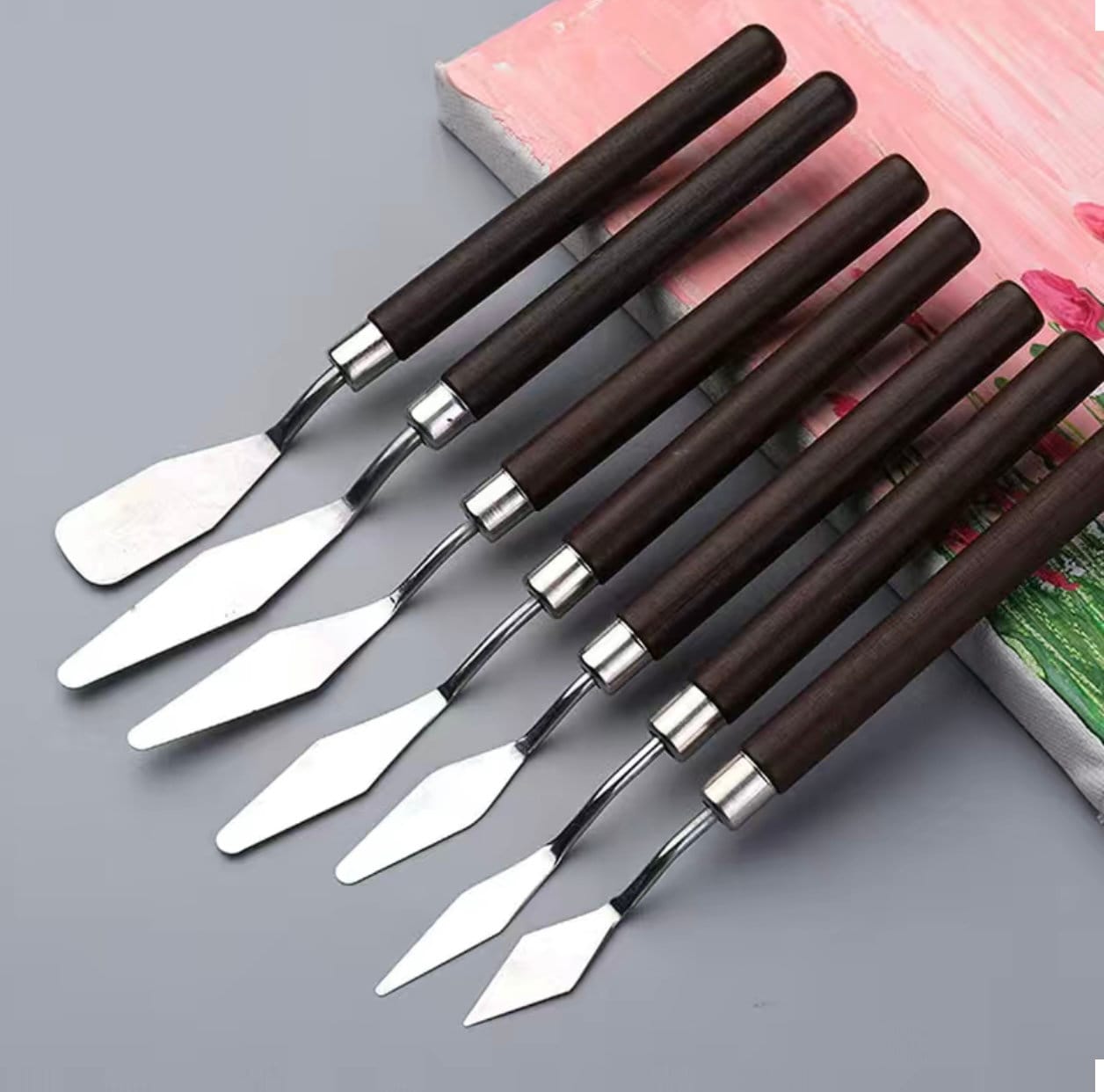 6pc Metal Palette Knife Set, Stainless Steel Painting Tools, Blade Oil Art  Supplies, Color Mixing on Canvas, Acrylic Abstract Scrapers 