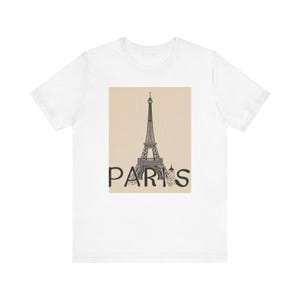 パリシャツ、ベラキャンバス3001、半袖Tシャツ、グラフィックTシャツ、カジュアルトップス、トラベルシャツ、バケーションウェア