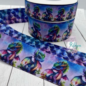 Wstążka designerska, USDR, wstążka Dragons, 7/8" 1.5", wysokiej jakości wstążka designerska