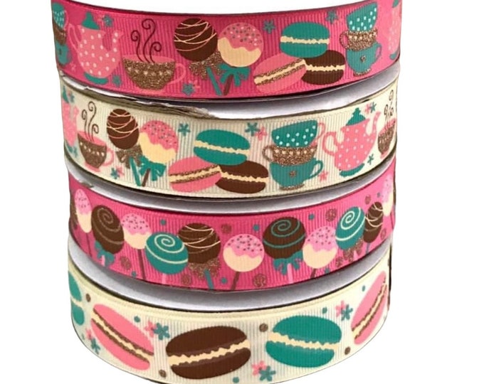 Mother's Day Ribbon Tea Time, Tea Party, Tea Cups Lemon Slices for Gift ...