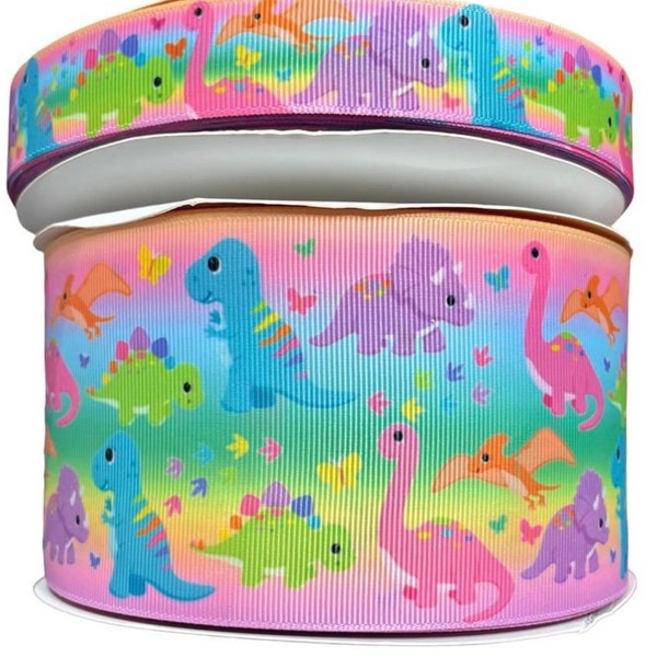 Designer Ribbon, USDR, Dinosaur, 7/8" 1.5", 3"  high quality designer ribbon