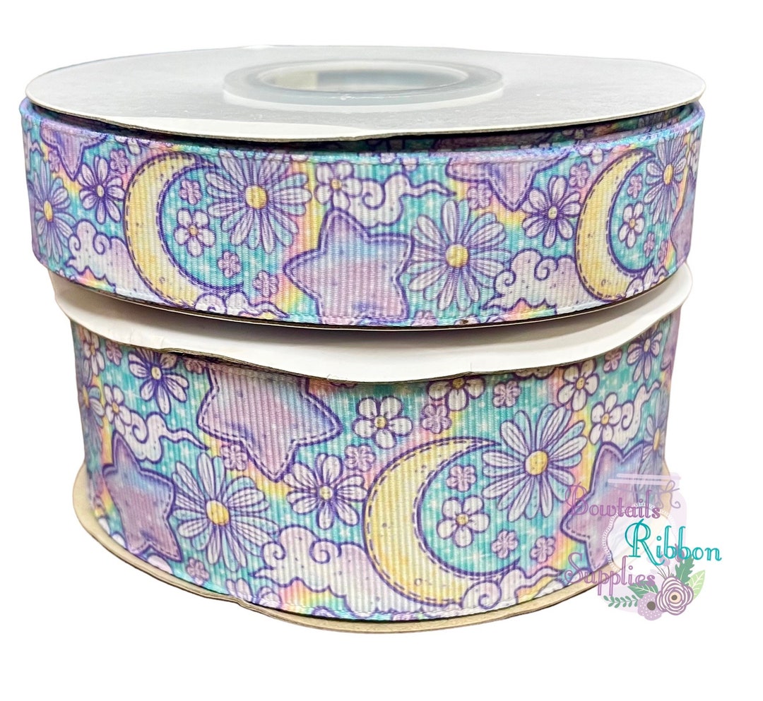 Designer Ribbon, USDR, Stars and Moon, 7/8